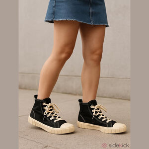 Zara Black High Top Sneakers Unisex EU Size 37